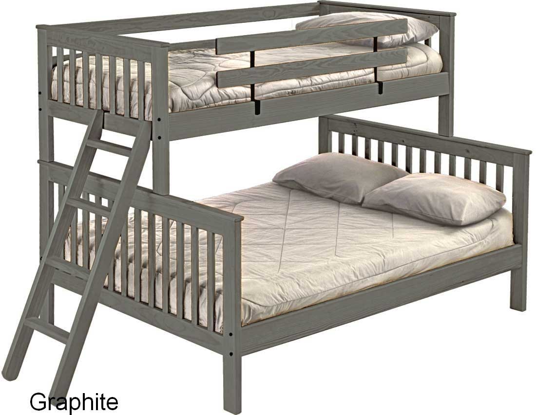 Twin Bunk Beds Double Loft, Bunk Bed With Ladder On The End
